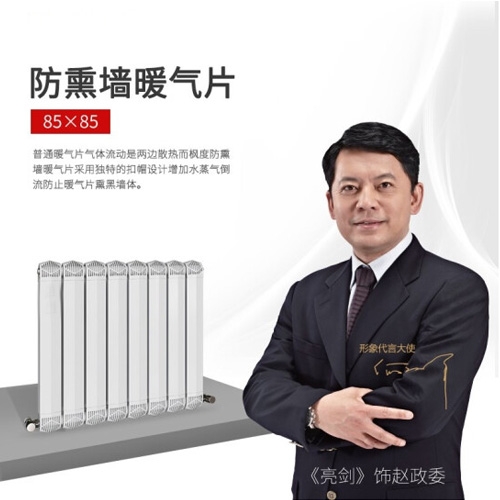 銅鋁復合85×85散熱器防熏墻